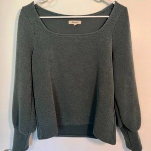 Madewell Green Square-Neck Women's Sweater